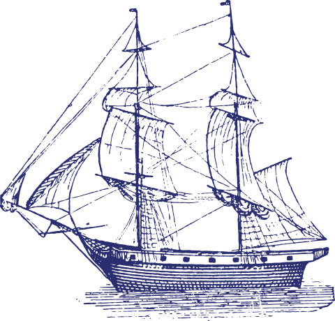 Bluewater sailing ship